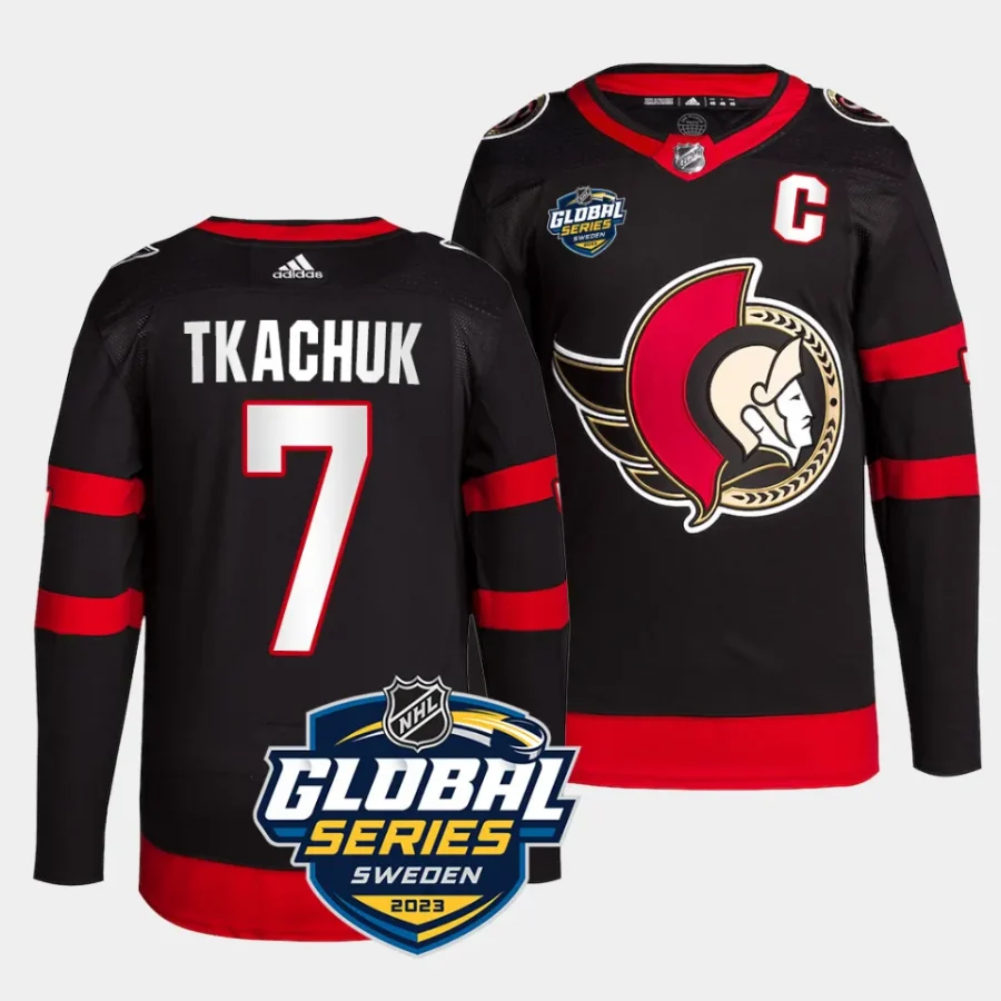 brady tkachuk senators black 2023 nhl global series sweden authentic jersey