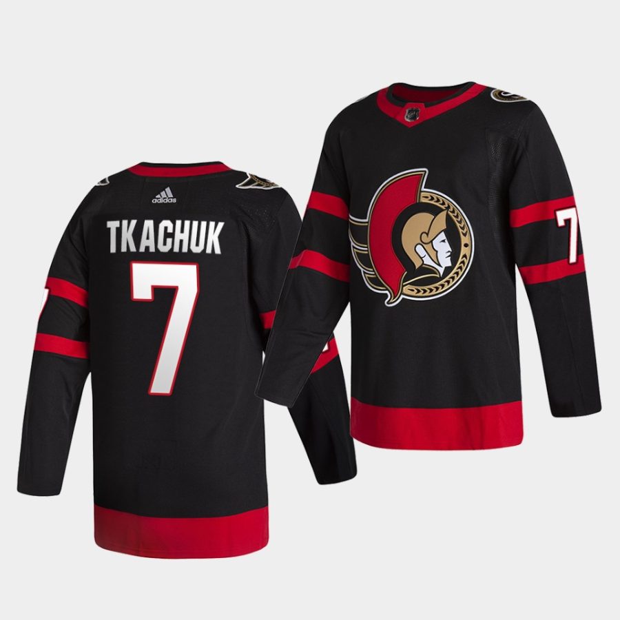 brady tkachuk senators black home authentic jersey