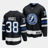 brandon hagel lightning black 2023 24alternate premier breakaway jersey