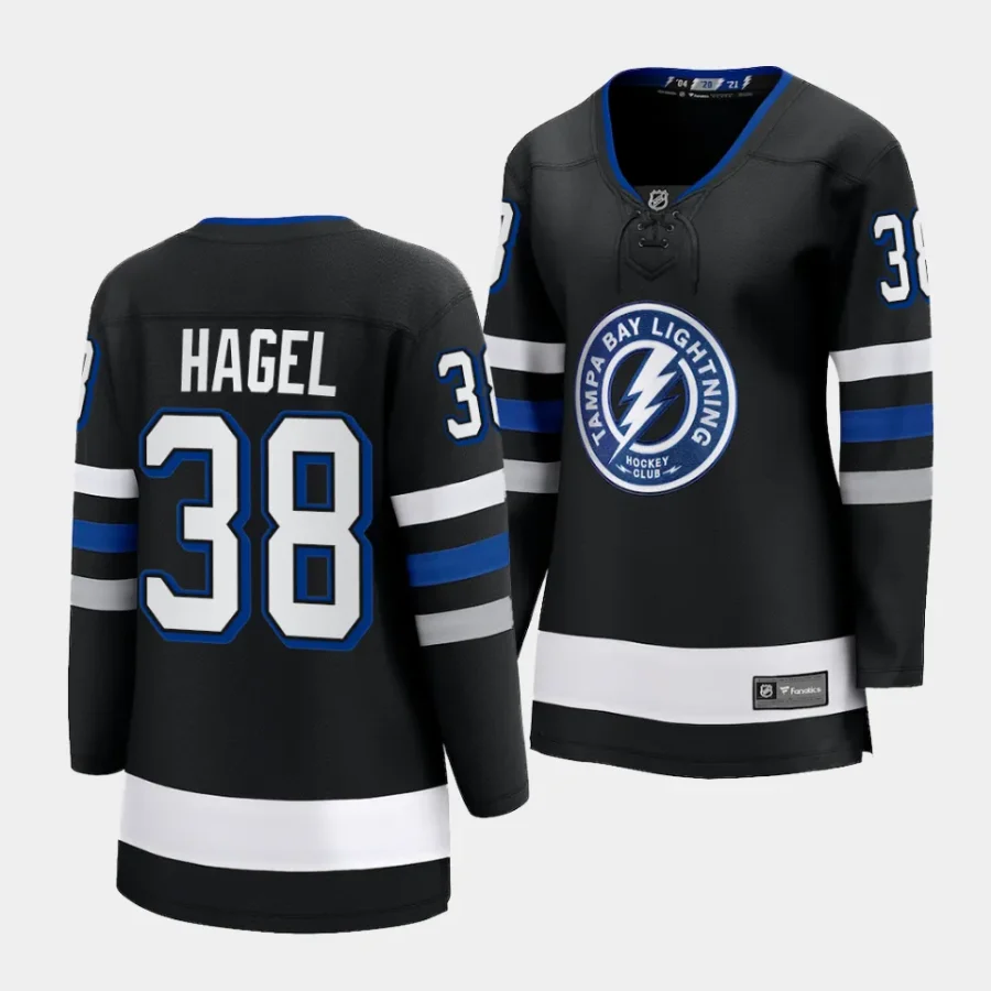 brandon hagel lightning black alternate women jerseys