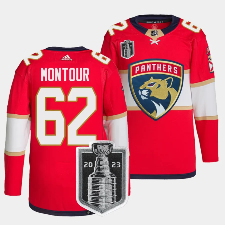 brandon montour panthers red 2023 stanley cup final authentic primegreen homejersey