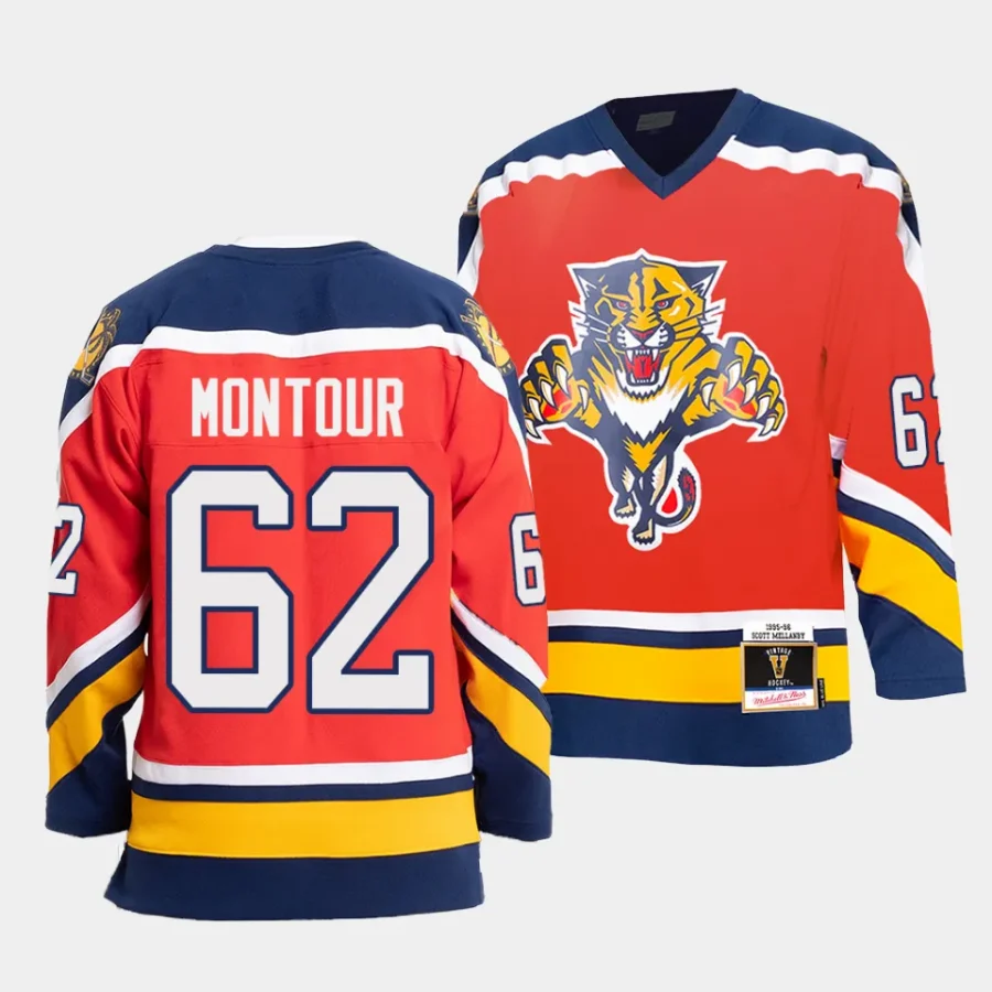 brandon montour panthers red 95 96 authentic blue line jersey