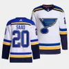 brandon saad blues white away primegreen authentic projersey