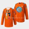 brandon tanev kraken warmup 2022indigenous people night orange jersey