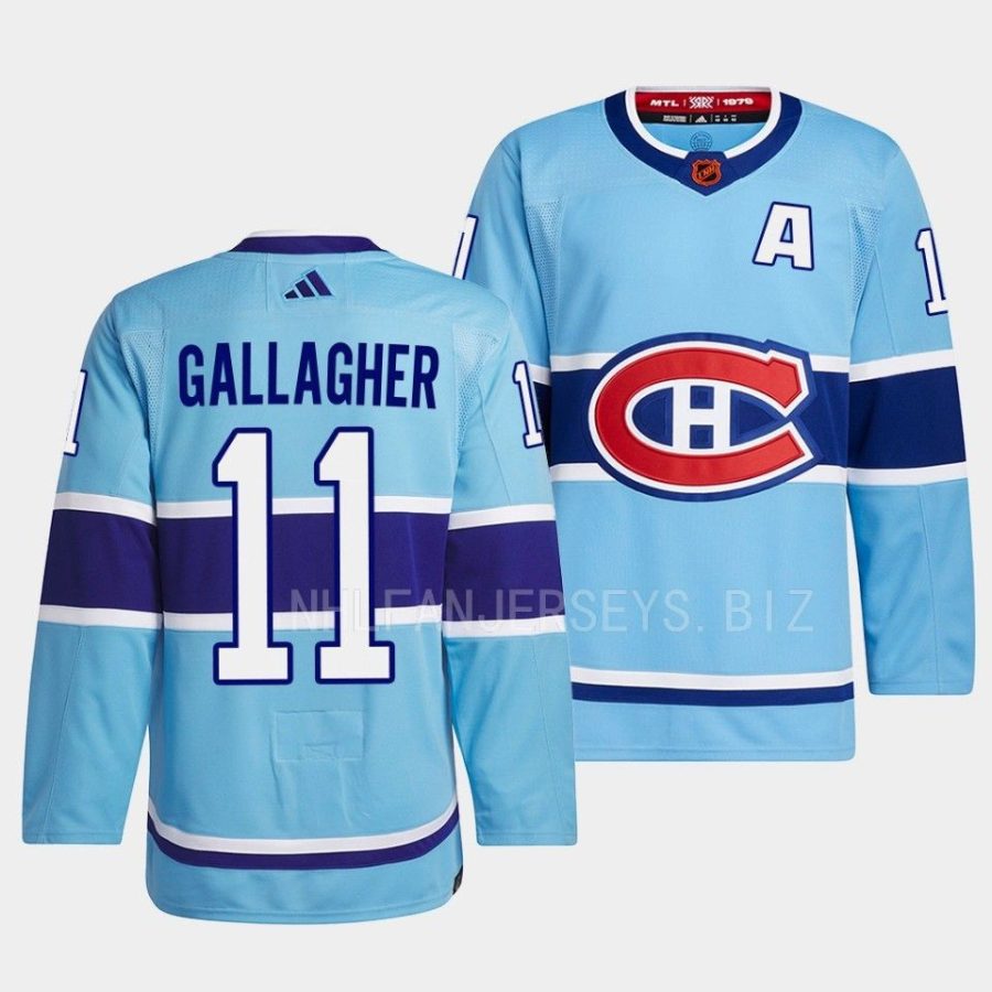 brendan gallagher canadiens blue 2022reverse retro 2.0 authentic primegreen jersey