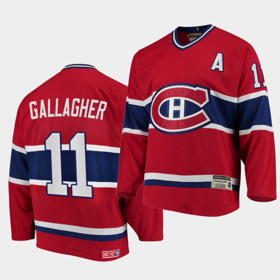 brendan gallagher canadiens heroes of hockey red jerseys