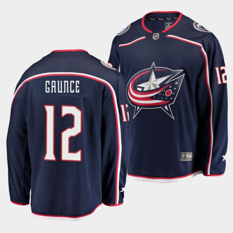 brendan gaunce blue jackets navy home breakaway player jersey