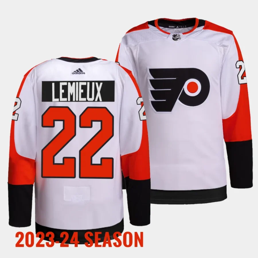 brendan lemieux flyers white 2023 24away primegreen authentic projersey