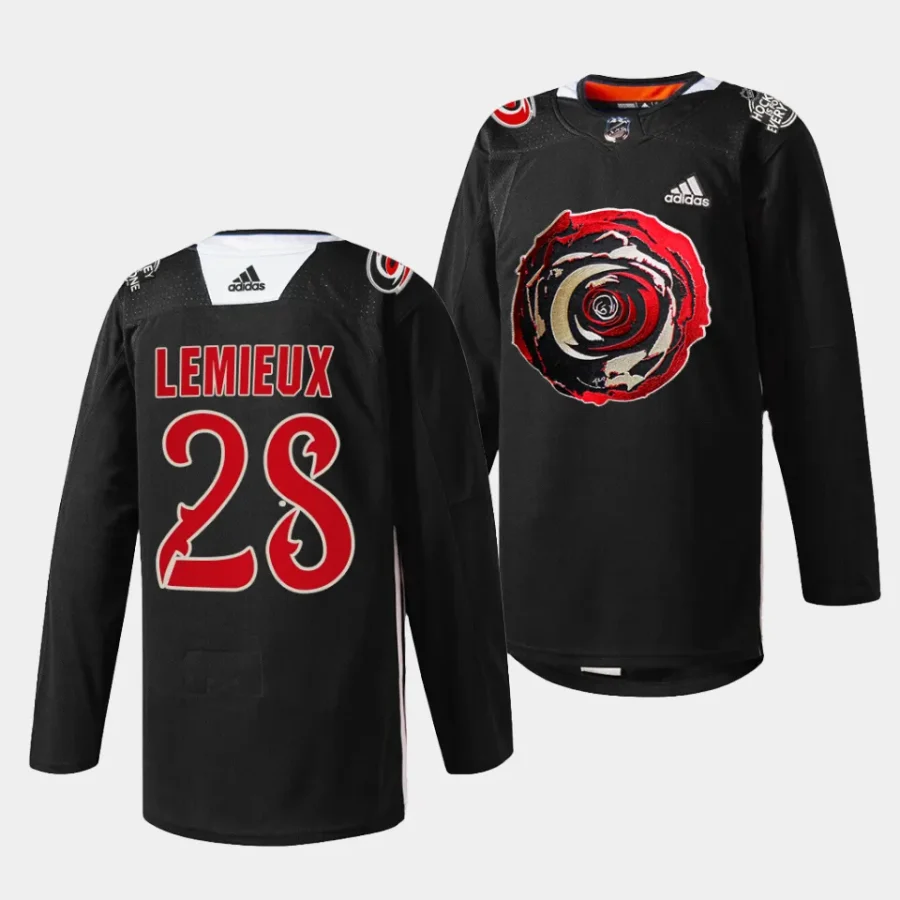 brendan lemieux hurricanes limited edition 2024 black excellence black jersey