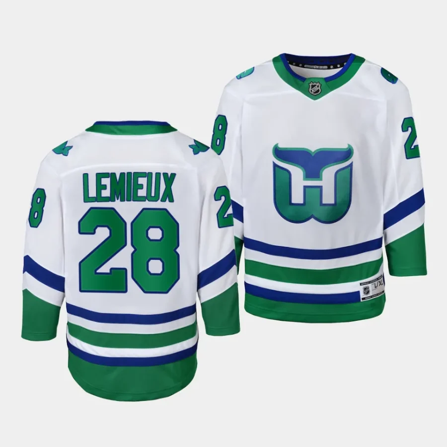 brendan lemieux hurricanes whalers youth whitereplica jersey