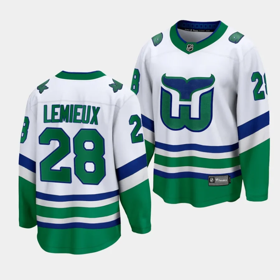 brendan lemieux hurricanes white whalers premier breakaway jersey