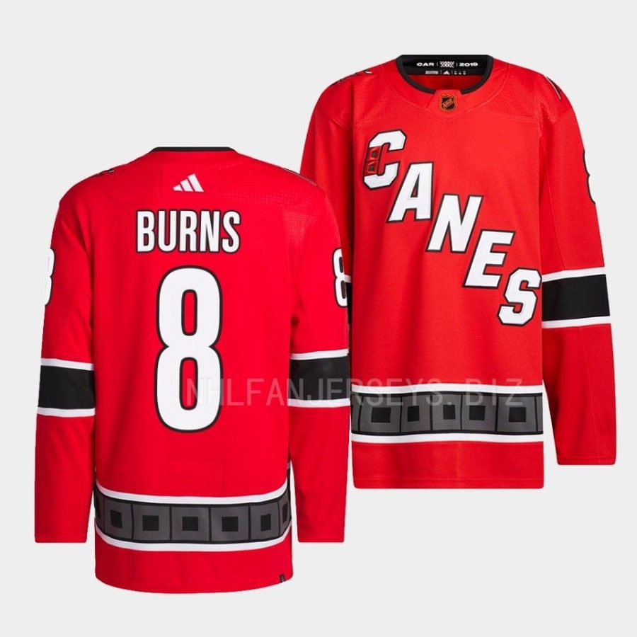 brent burns hurricanes red 2022reverse retro 2.0 authentic primegreen jersey