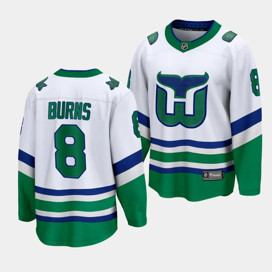 brent burns hurricanes white whalers premier breakaway jersey