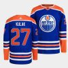 brett kulak oilers royal 2022 23authentic home primegreen jersey