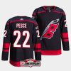 brett pesce hurricanes black 2022 23authentic home 25th anniversary jersey