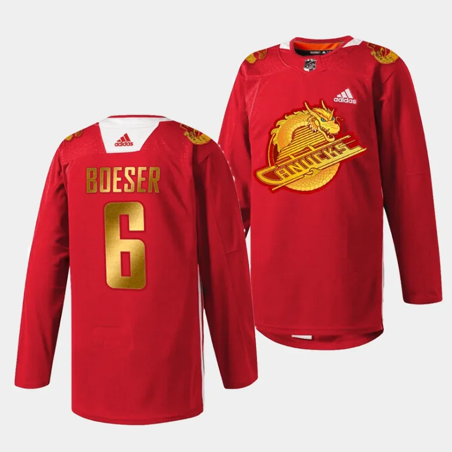 brock boeser canucks red 2024 lunar new year jersey