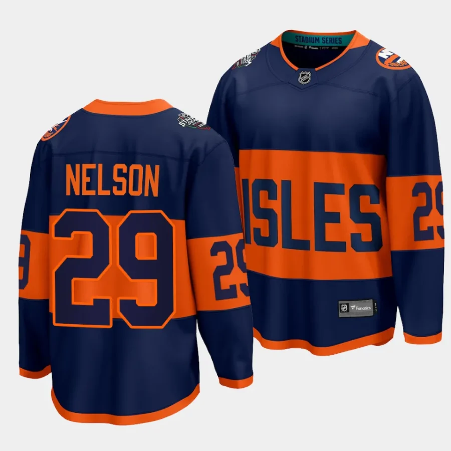 brock nelson islanders navy 2024 nhl stadium series breakaway player jersey