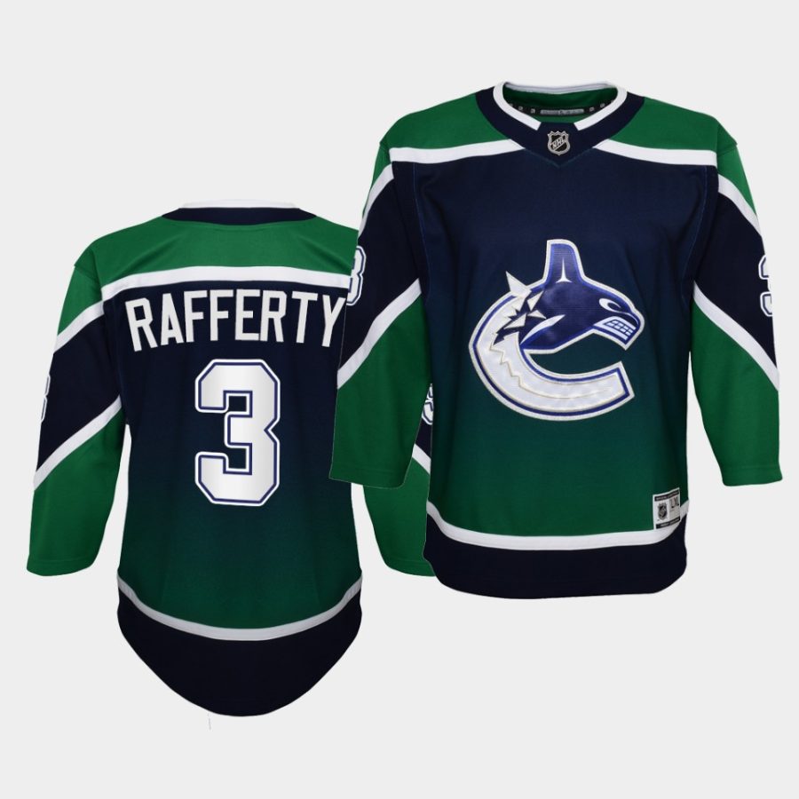 brogan rafferty canucks 2021 reverse retro youth green jersey