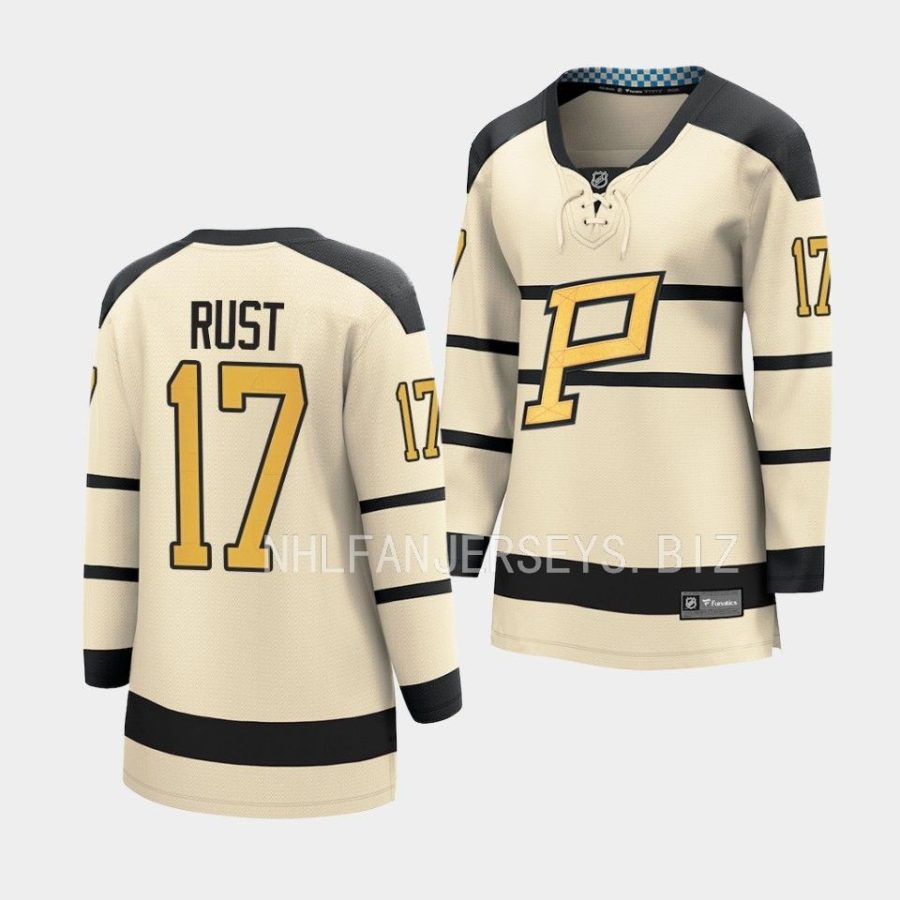 bryan rust penguins cream 2023 winter classic women jerseys