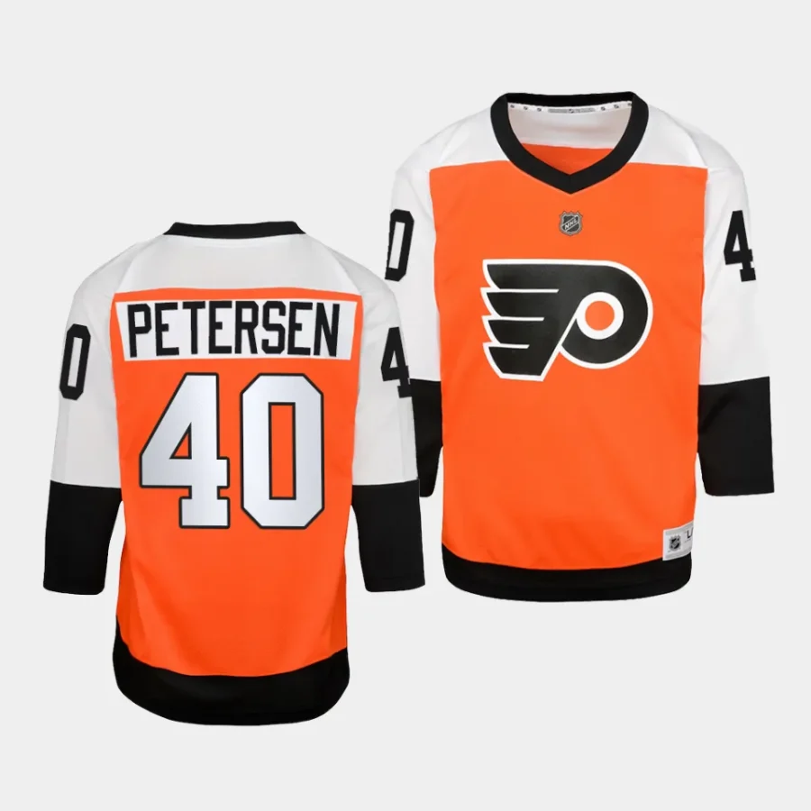 cal petersen flyers 2023 24home youth burnt orange jersey