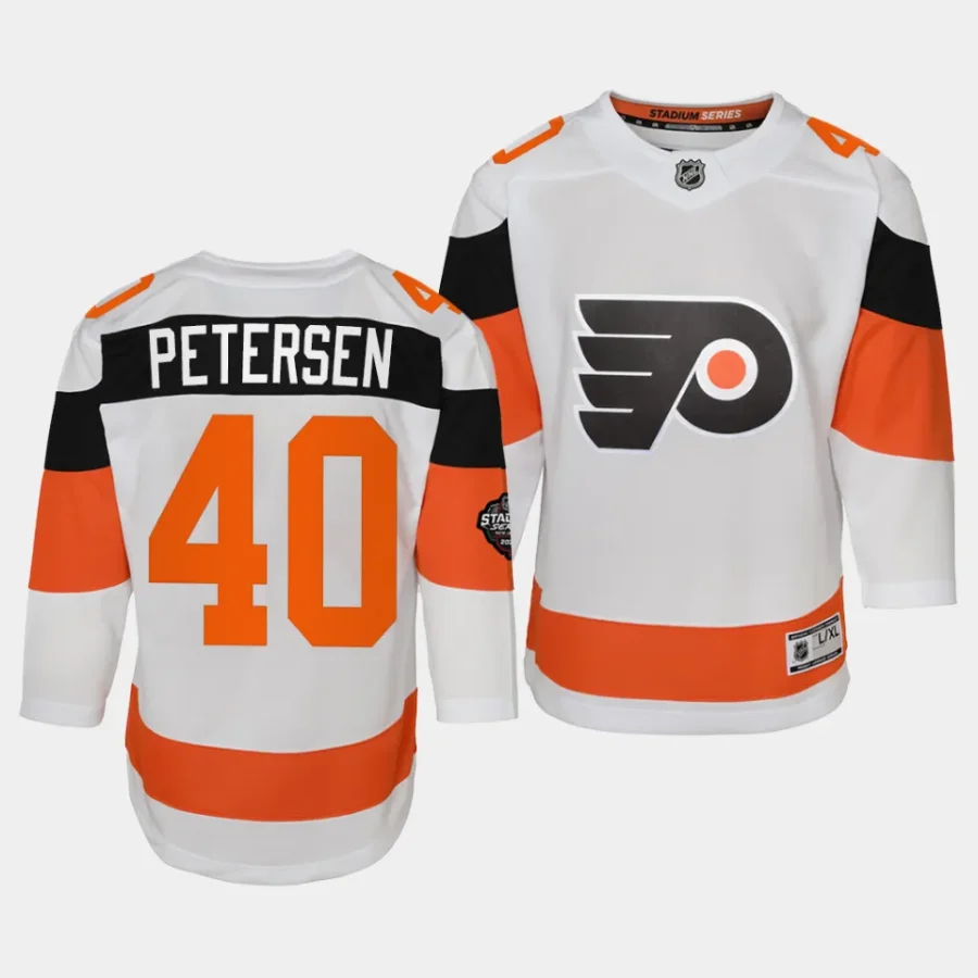 cal petersen flyers 2024 nhl stadium series youth whitepremier player jersey