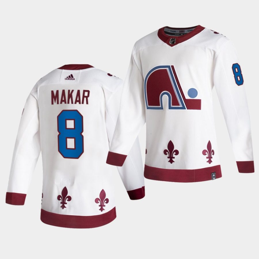 cale makar avalanche white 2021 reverse retro authentic jersey