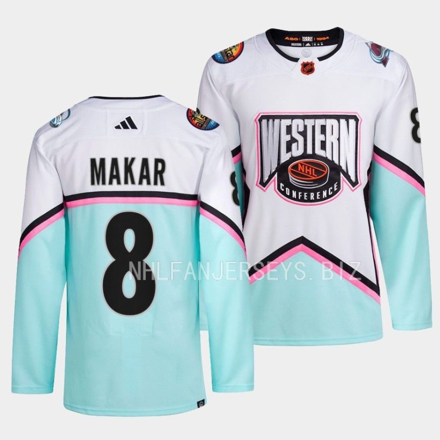 cale makar avalanche white 2023 nhl all star western conference authenticjersey