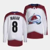 cale makar avalanche white away primegreen authentic projersey