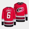 caleb jones hurricanes red home primegreen authentic projersey