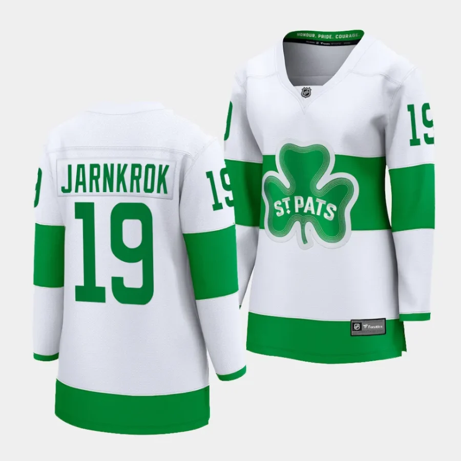 calle jarnkrok maple leafs white 2024 st. patricks alternate premier womenjersey