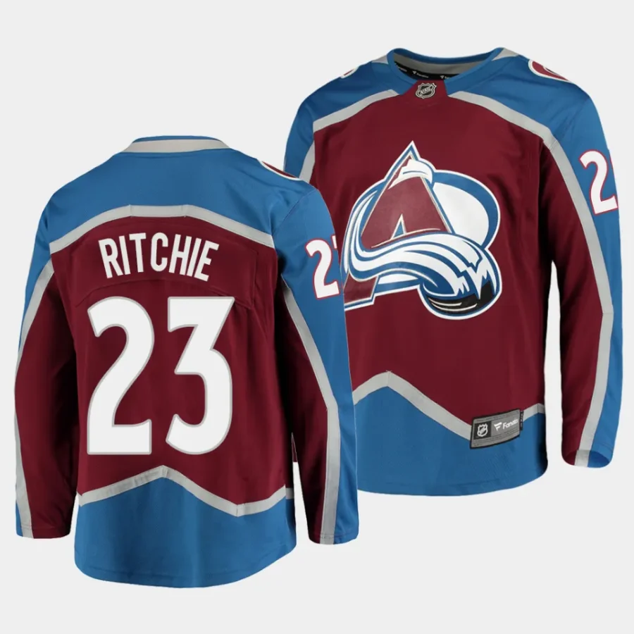 calum ritchie avalanche burgundy home 2023 nhl draft breakaway playerjersey