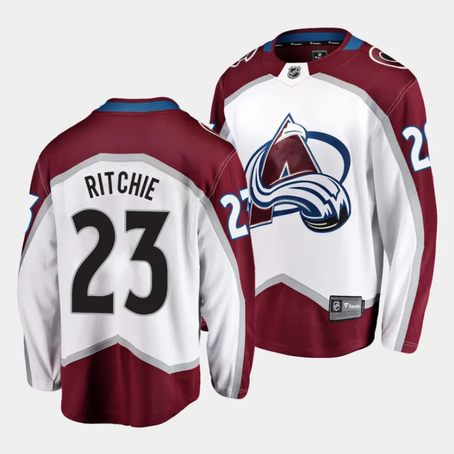 calum ritchie avalanche white away 2023 nhl draft breakaway playerjersey