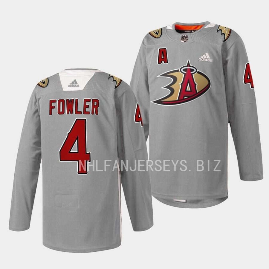 cam fowler ducks warmup 2023 angels night gray jersey