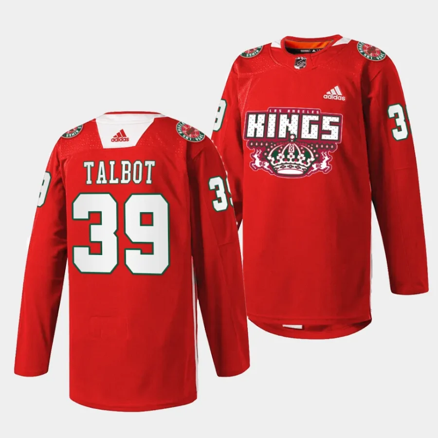 cam talbot la kings red 2023 x mas holiday specialty jersey