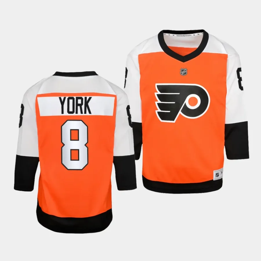 cameron york flyers 2023 24home youth burnt orange jersey