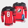 canada cody glass 2023 iihf world championship red away jersey