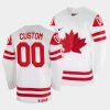 canada custom 2022 iihf world championship white home jersey