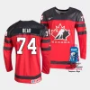 canada ethan bear 2023 iihf world championship red away jersey