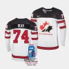 canada ethan bear 2023 iihf world championship white home jersey