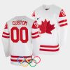 canada hockey custom 2022 winter olympics white jersey