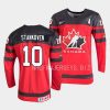 canada logan stankoven 2023 iihf world junior championship red jersey