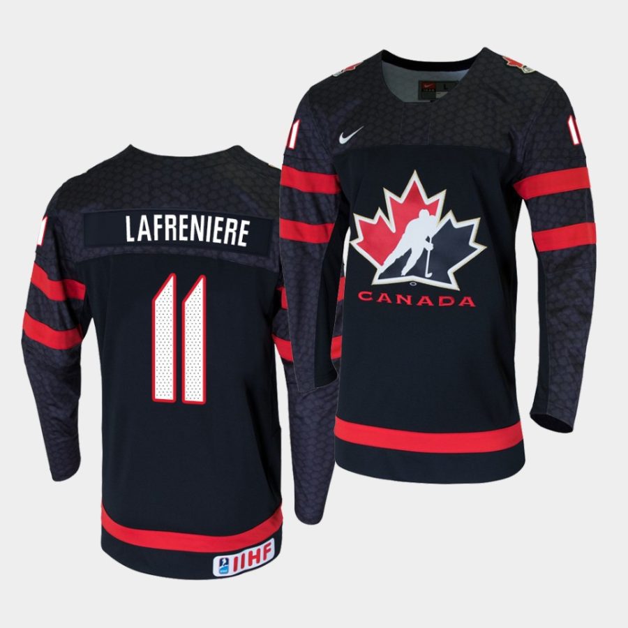 canada team alexis lafreniere 2020 iihf world junior championship black jersey