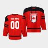 canada team custom iihf world championship red jersey