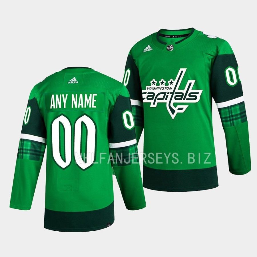 capitals custom primegreen authentic green 2023 st. patricks day jersey