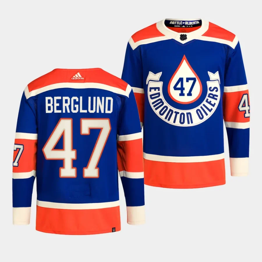 carl berglund oilers royal 2023 nhl heritage classic primegreen authentic playerjersey