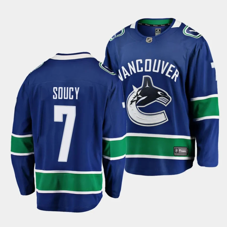 carson soucy canucks blue home breakaway player jersey