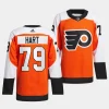 carter hart flyers burnt orange 2023 24authentic home jersey