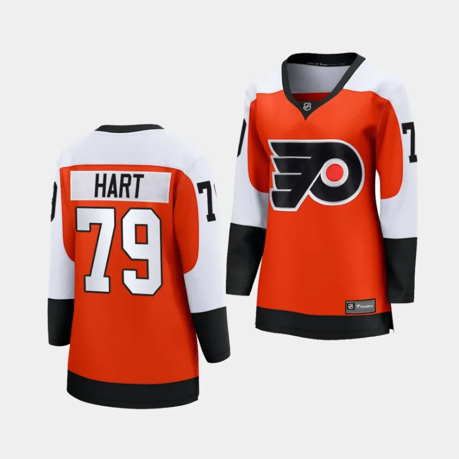 carter hart flyers burnt orange home women jerseys