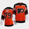 carter hart flyers orange 2021 reverse retro special edition authentic jersey