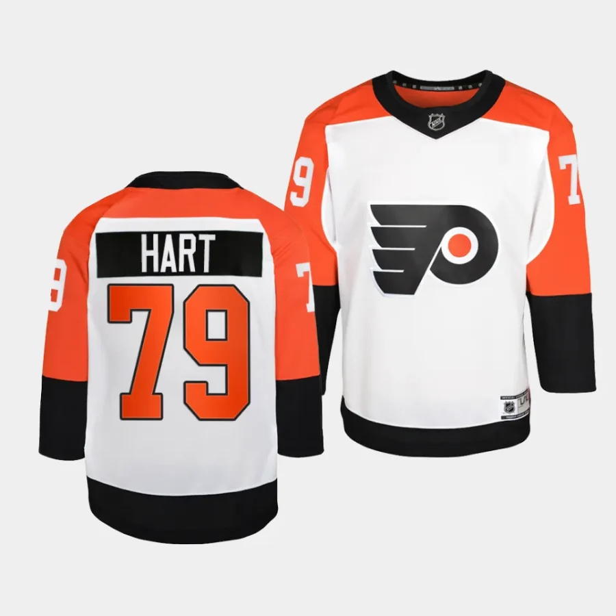 carter hart flyers white 2023 24away premier player jersey